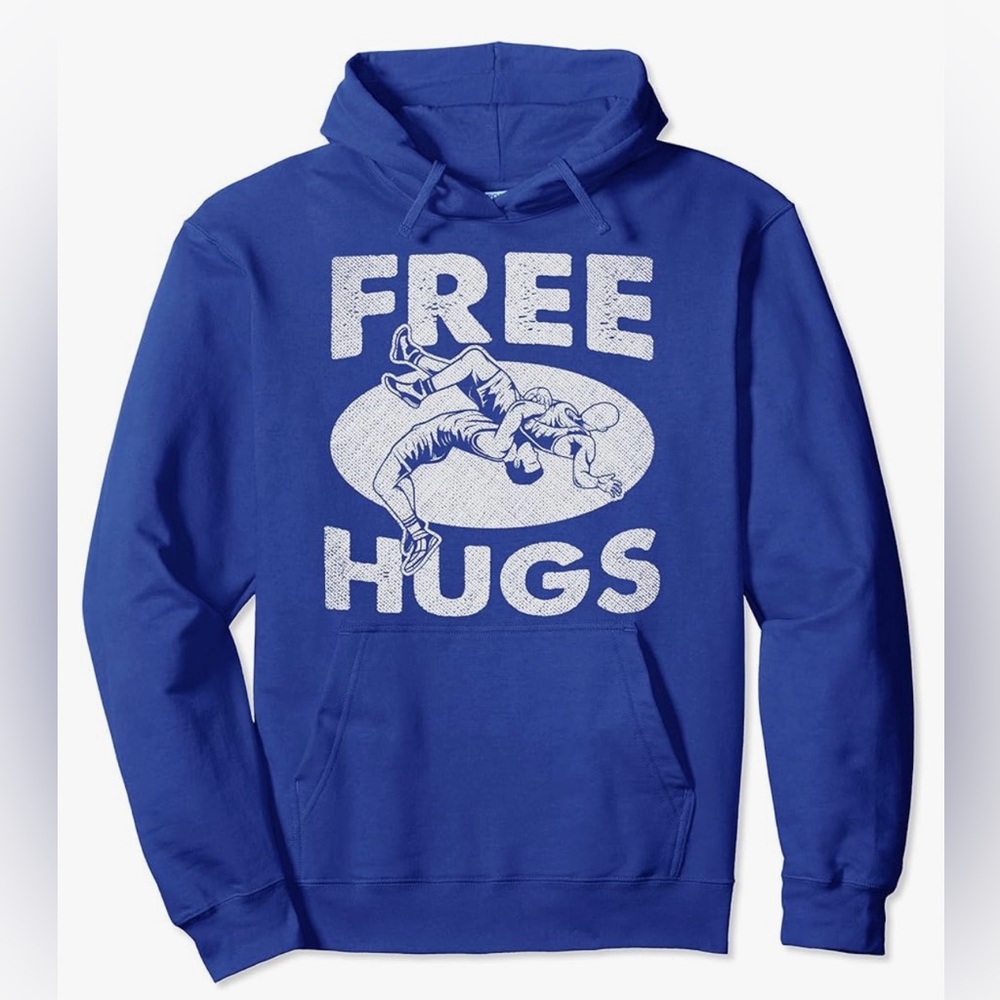 Wrestling Hoodie Free Hugs Mens Medium